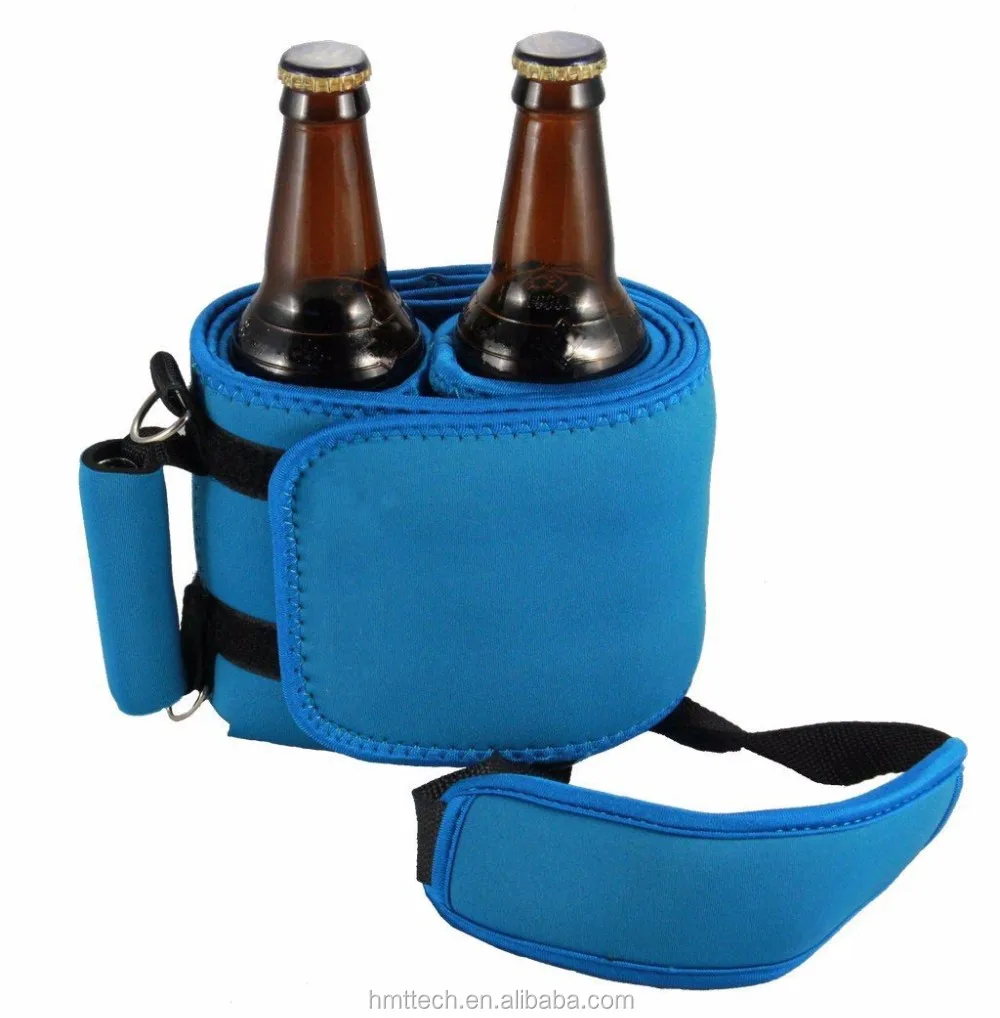 Portable Insulated Drink Carrier With Shoulder Strap,Neoprene,Holds 17