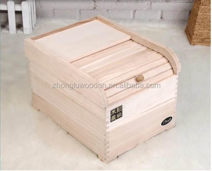 Chinese Lidded Wooden Rice Container. – Kuraya
