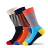 DH011 Custom Socks Fancy Anti-Fatigue Miracle Athletic Matching Color Stripe Crew Compression Sports Crew Socks
