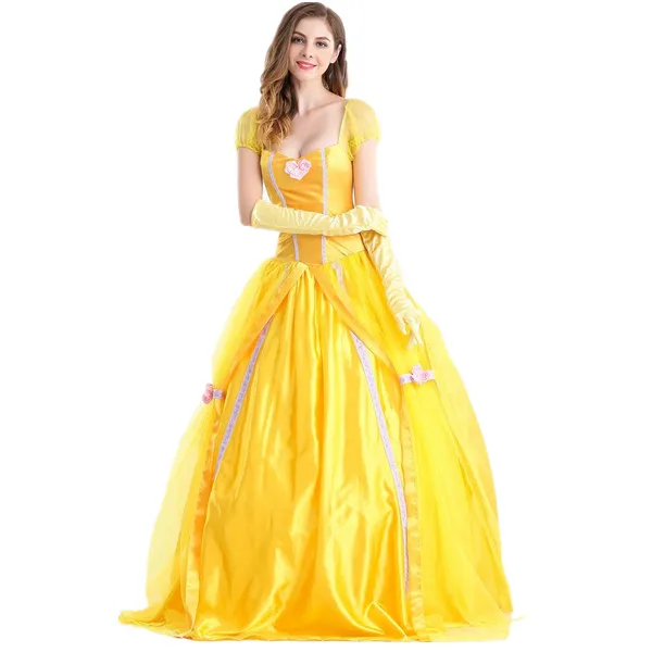 Yellow Fantasias Beauty And Beast Belle Princess Dress Adult Fancy Party Christmas Halloween Dress Beauty Beast Cosplay Costume Buy Beauty And Beast Costume Belle Princess Dress Beauty And Beast Belle Dress Product On