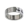 Stainless Steel Abstinence True Love Waits Floral Chastity Purity Ring