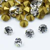 Best quality gold foiled point back MC crystal chaton rhinestones