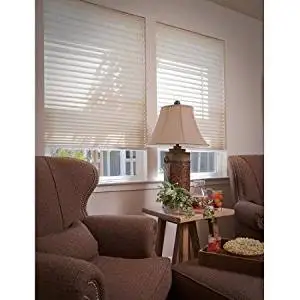 No-Tools, Easy-Lift, Trim-At-Home, Pleated Light-Filtering Shade, Natural