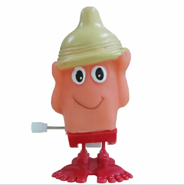 Hen Party Sexy Funny Toys Condom Hat Wind Up Jumping Jolly Pecker