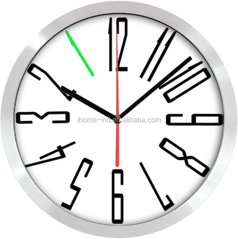 Backward Clock Clock Backwards Running Wall Clock Home Decorative(ih