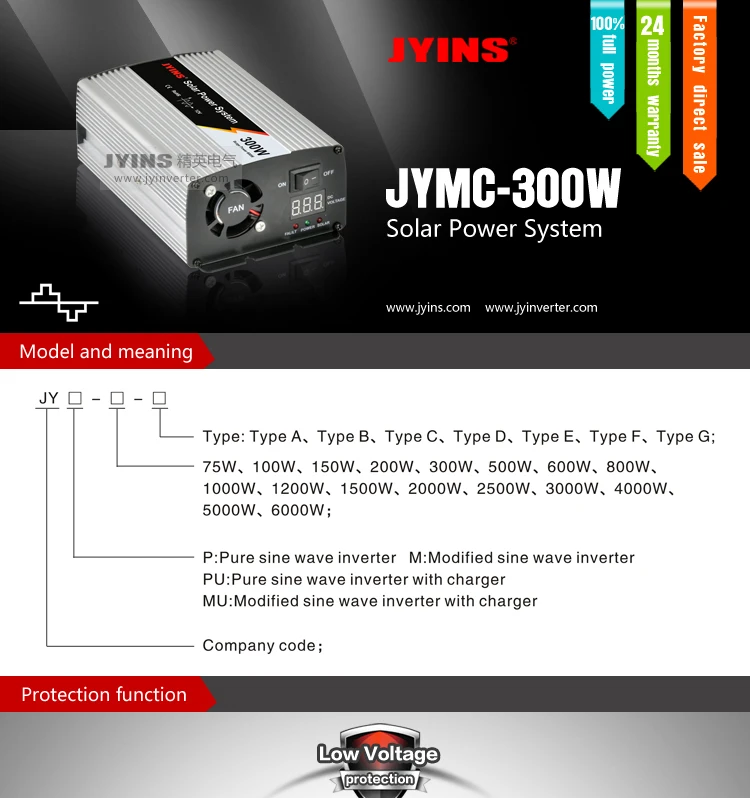 12V 24V Dc To Ac 110V 220V 300W Micro Control Power Inverter, View