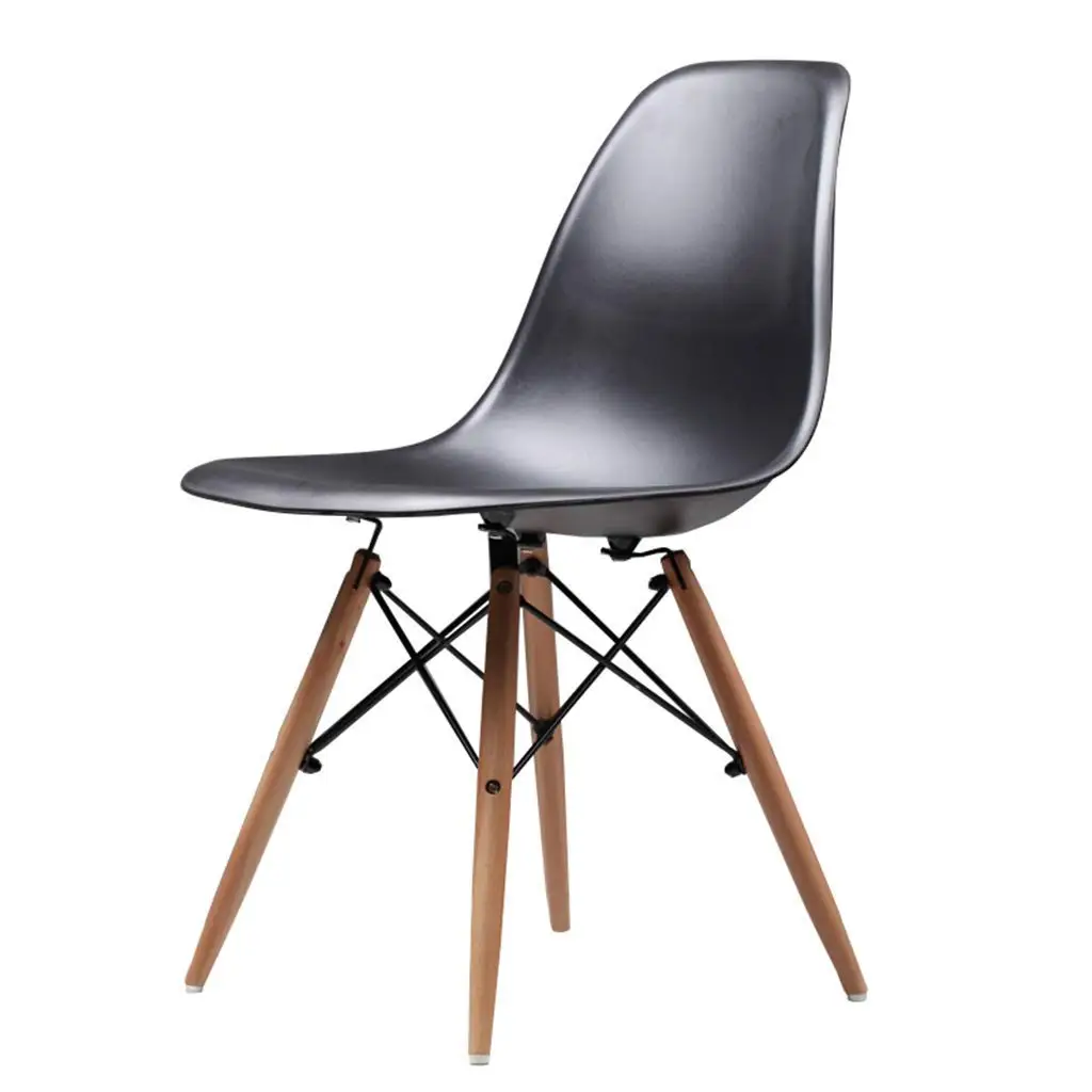 Wooden Chair Creative Office Stools Kitchen Dining Table Meeting Room Backrest Business Computer Chair Barstools,45x45x82cm,Black