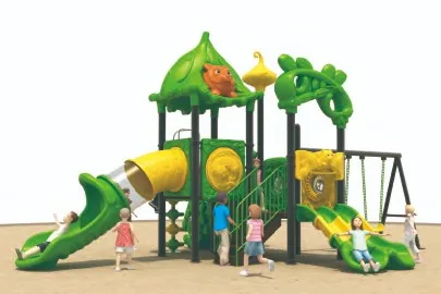 swing set with tunnel slide