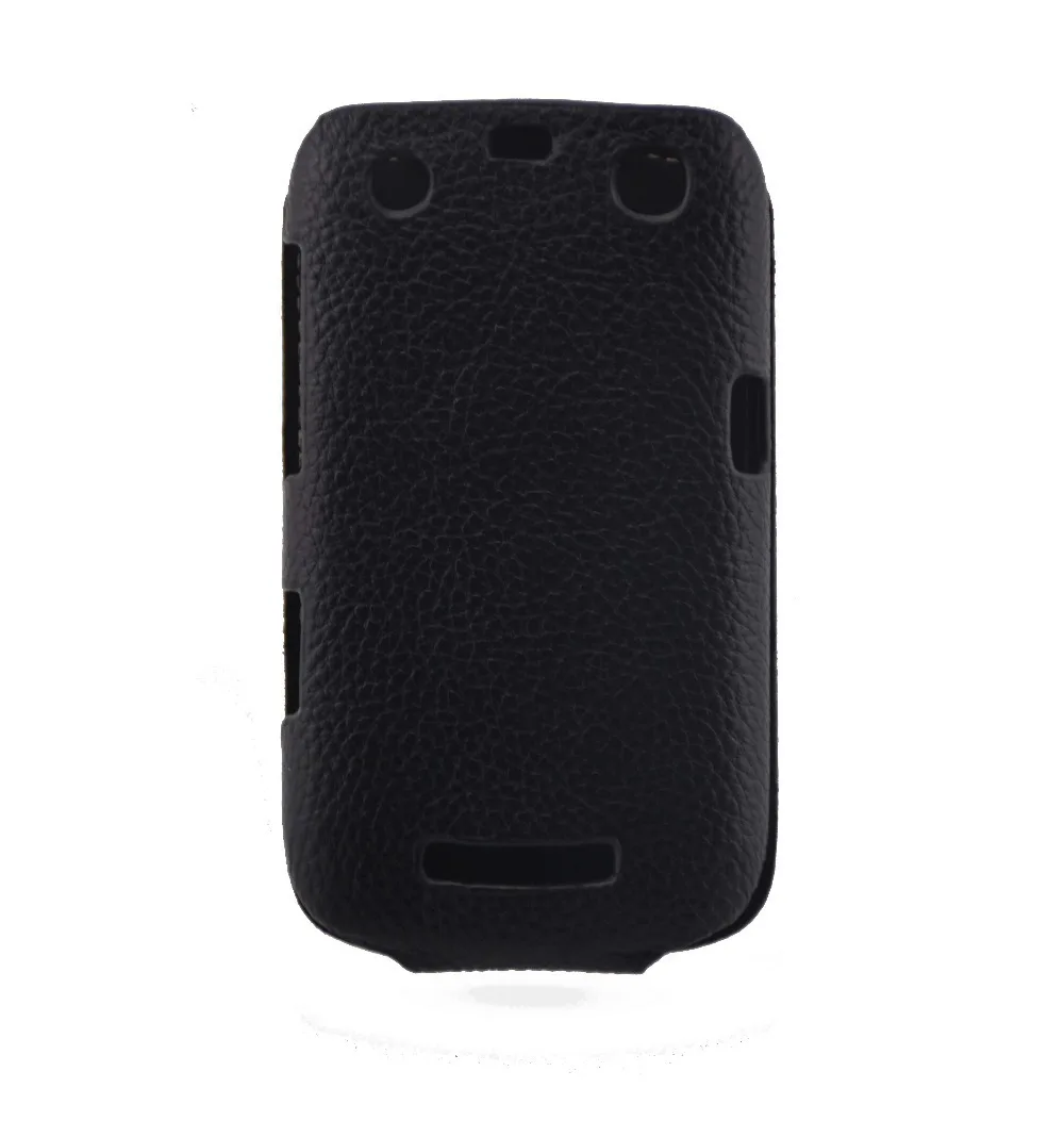 Get Quotations · Black Litchi lines flip Genuine Leather Case for BB 9360  cover for Blackberry curve 9360