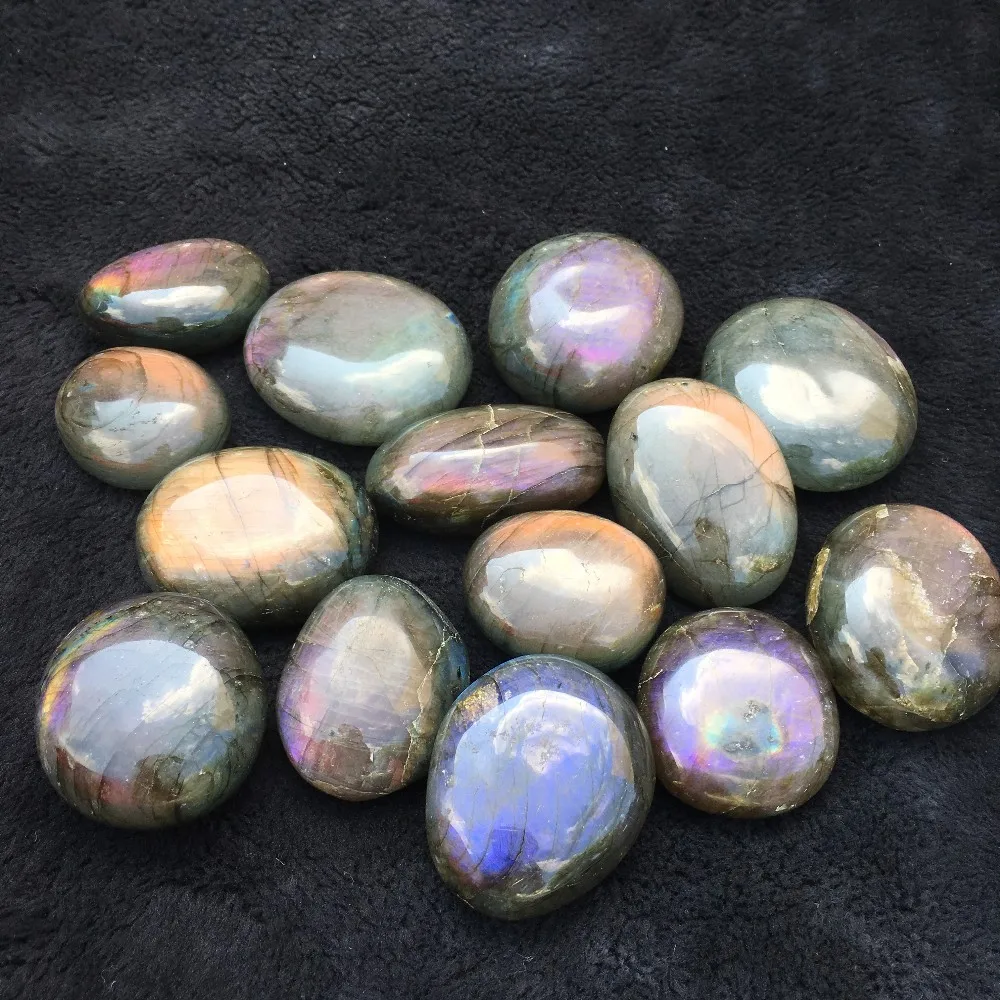 aaa   整个紫色闪光抛光拉长石棕榈石圣诞礼物 - bu