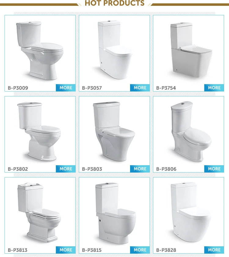 Bp3806 Top Design Fashion Western Price Two Pieces Ceramic Western