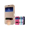 2019 Hot selling Silk Pattern Flip Leather Phone Case With View Window