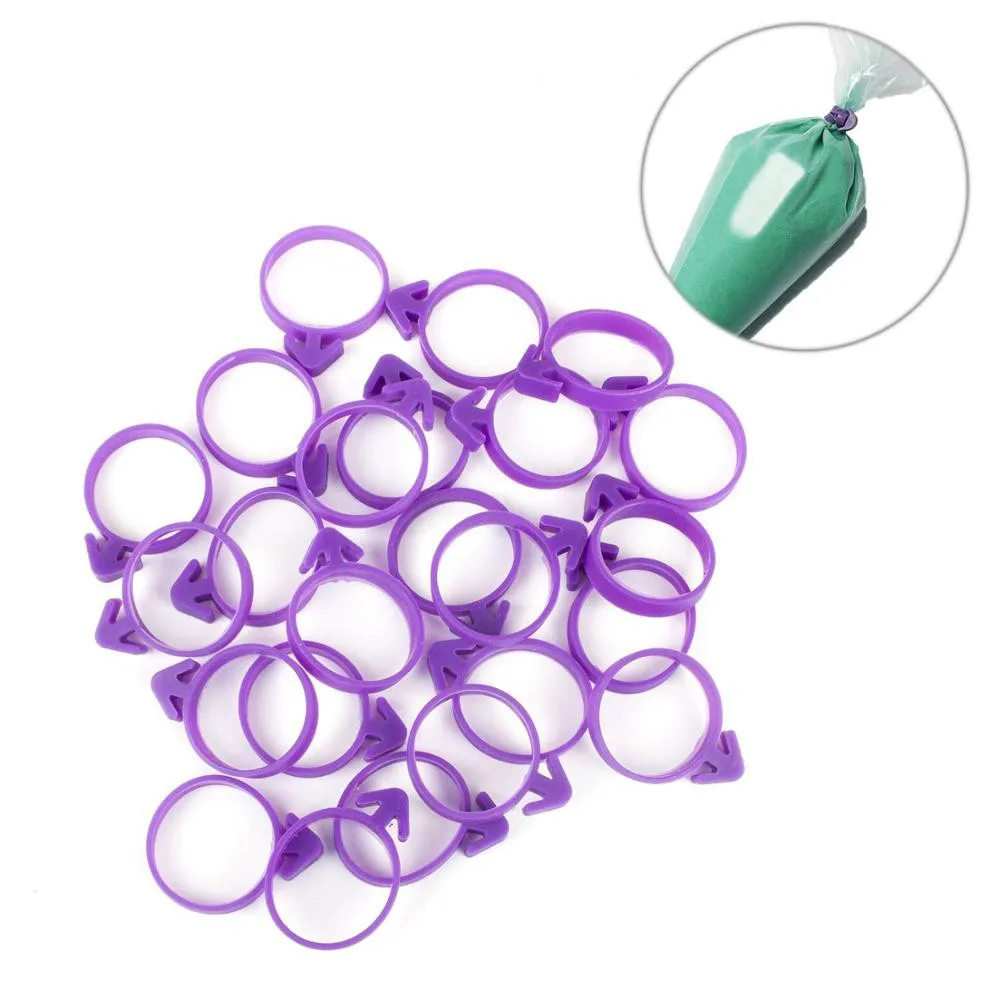 Silicone Icing Bag Ties Reusable Decorating Bag Rubber Band Lashing No