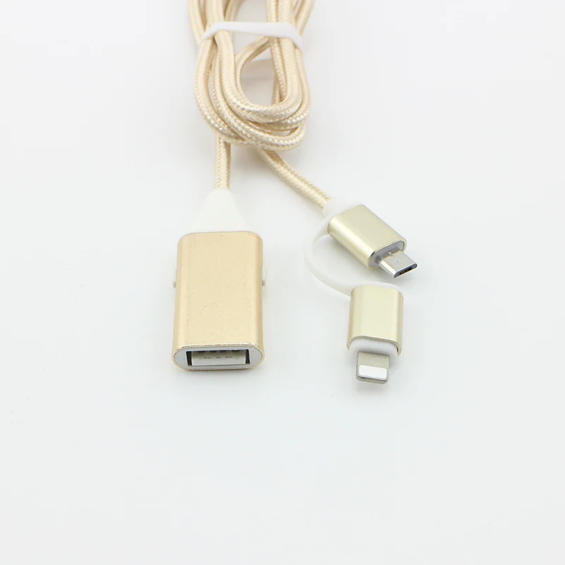 2 In 1 Usb Otg Cable,Usb Otg Adapter For Iphone 5/apple/ipad Mini Buy Usb Otg Cable,Usb Otg