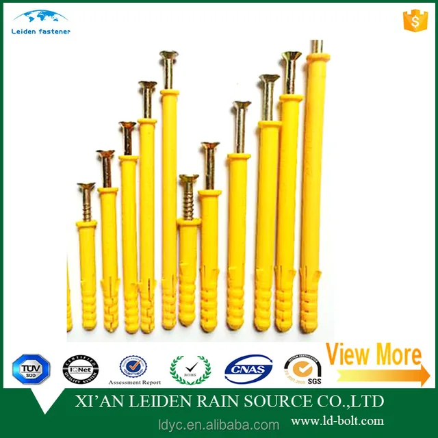 steel pin truss head yellow nylon body anchor rivets