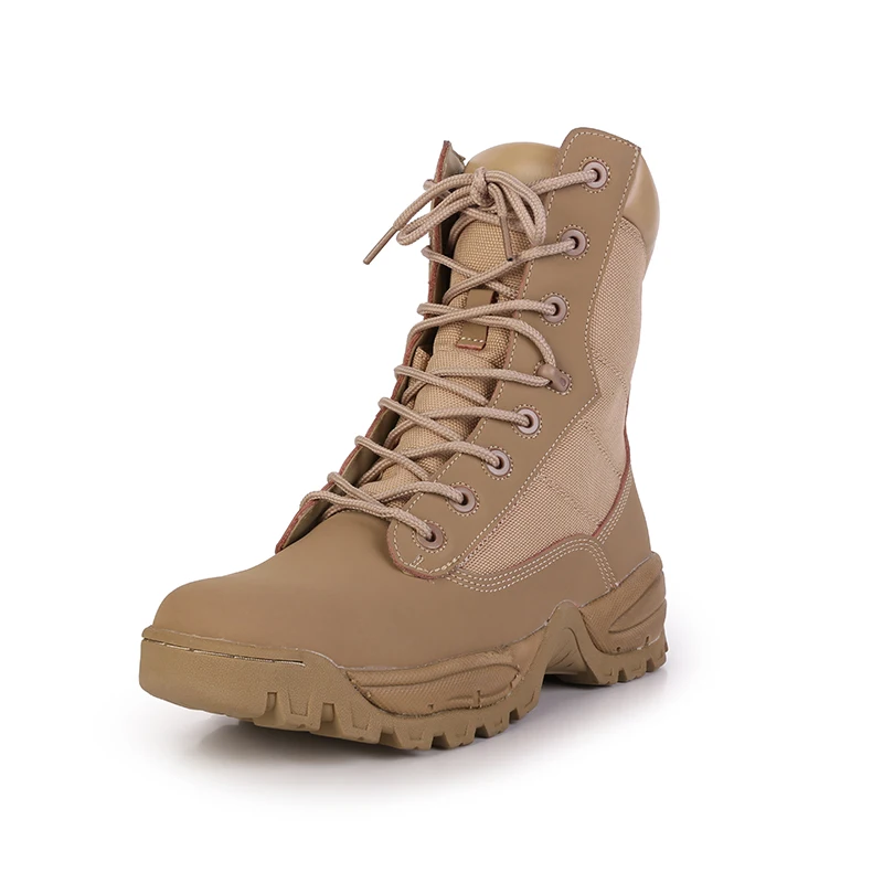 Military Rubber Outsole Cow Leather Desert Boots For Iraq Army - Buy ...