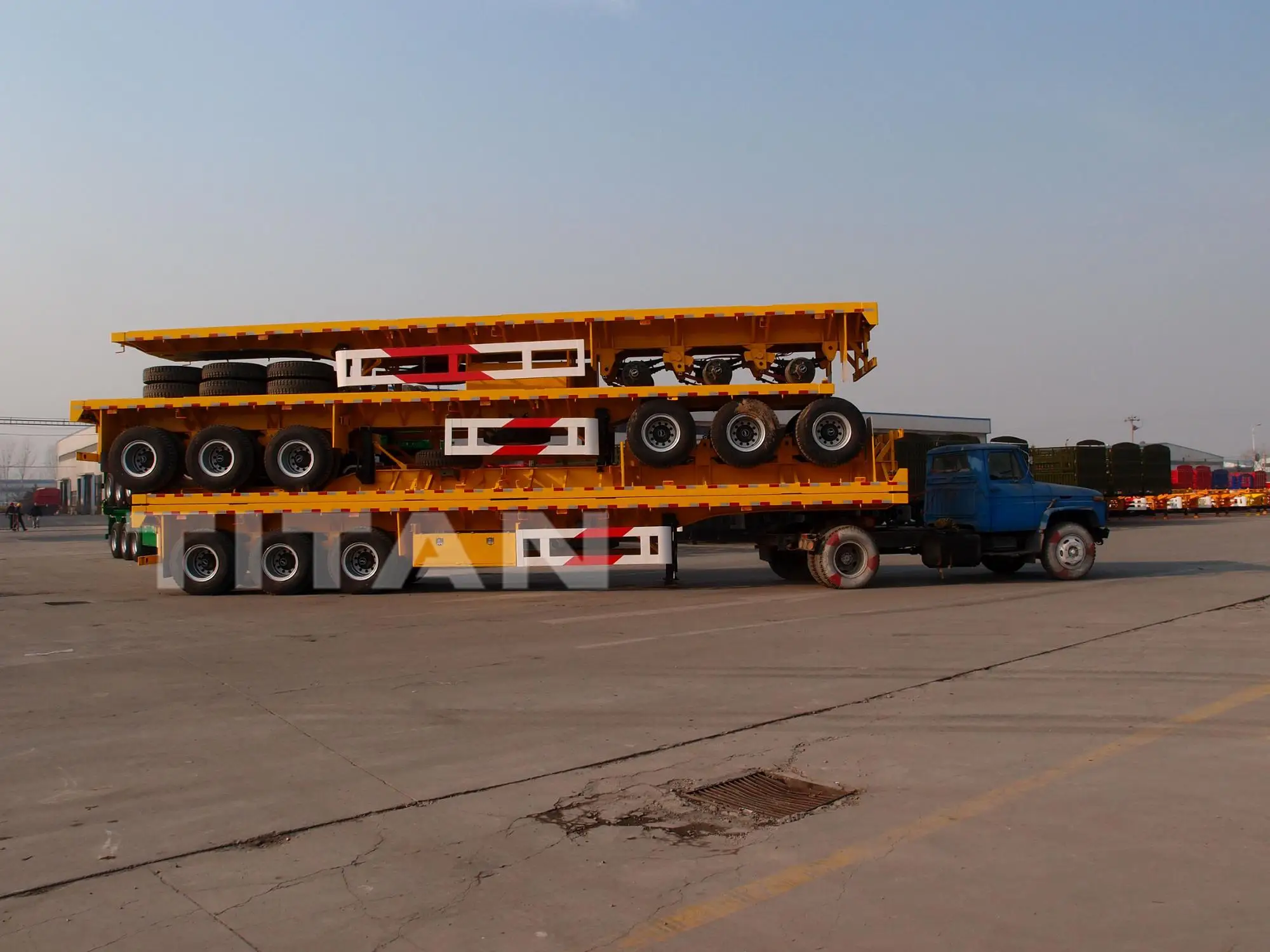 heavy duty tandem axle 20 foot 40 foot custom cargo trailer manufacturers container flatbed trailer manufacturers