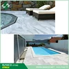 Polished cloud grey marble swimming pool coping tiles