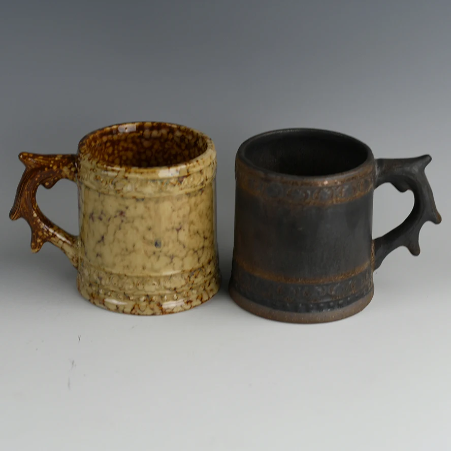 Wholesale Custom Hand Painted Embossed Logo Ceramic Coffee Mug Cup