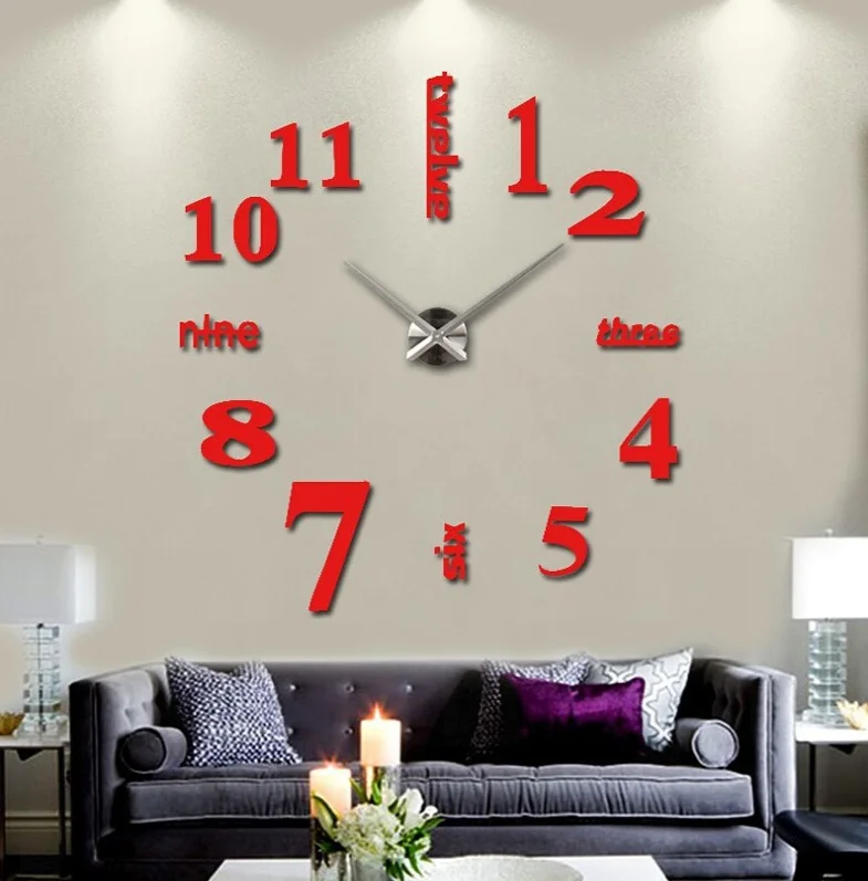 Fashion Creative Diy Wall Clock Dong Ho Dan Tuong Reloj De Pared Clock 