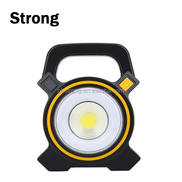 portable solar cob led flood light with usb recharge work light