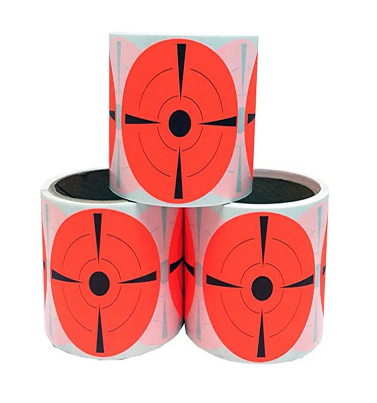Hybsk Target Pasters 3 Inch Round Adhesive Shooting Targets Target Dots Fluorescent Red And