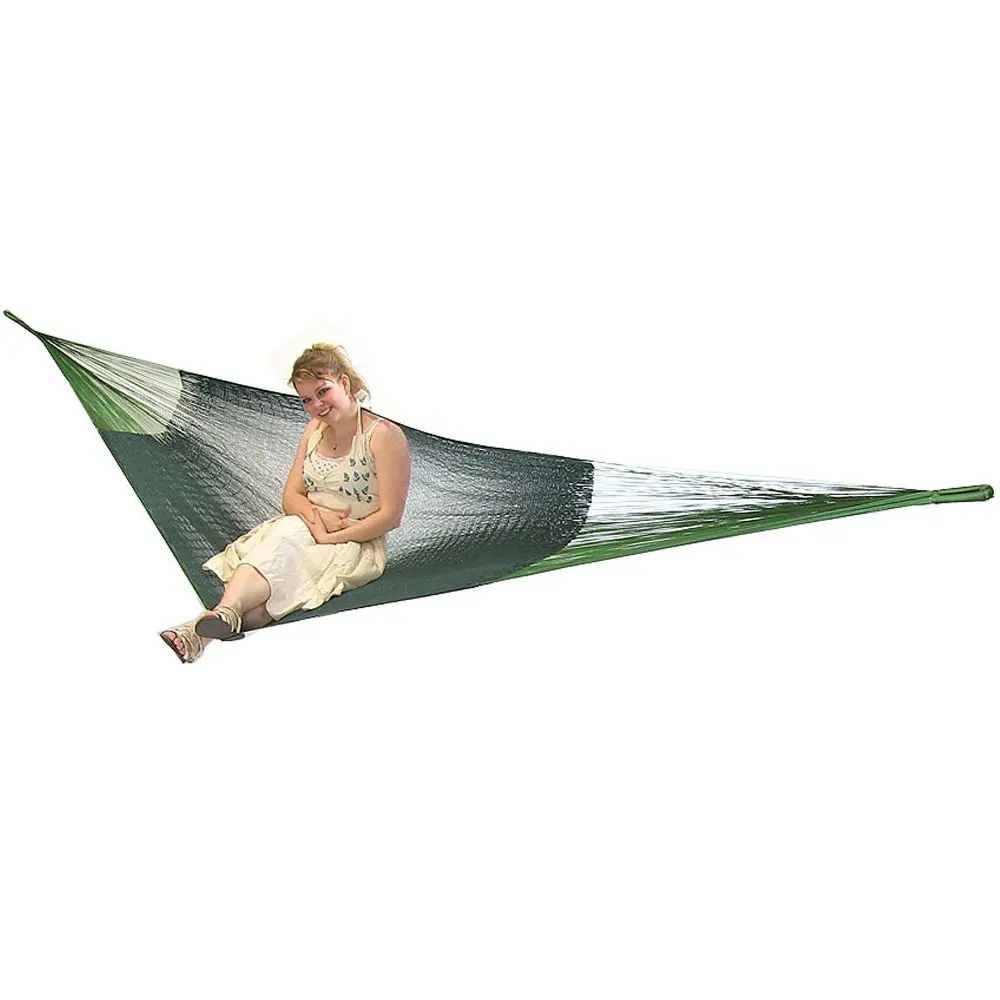 Sunnydaze Portable Hand-Woven 2 Person Mayan Hammock, Double Size, Green, 440 Pound Capacity