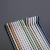 Premium quality glass straw borosilicate glass straw glass drinking cup with straw