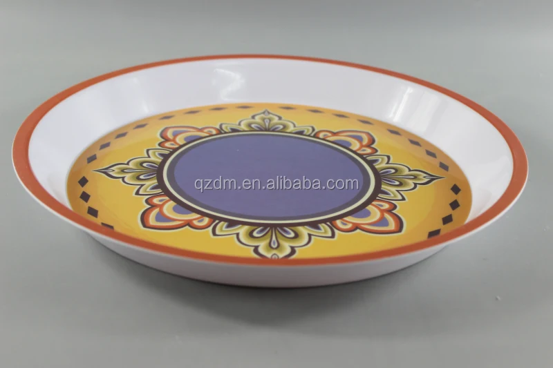 Plastic round tray Melamine serving tray