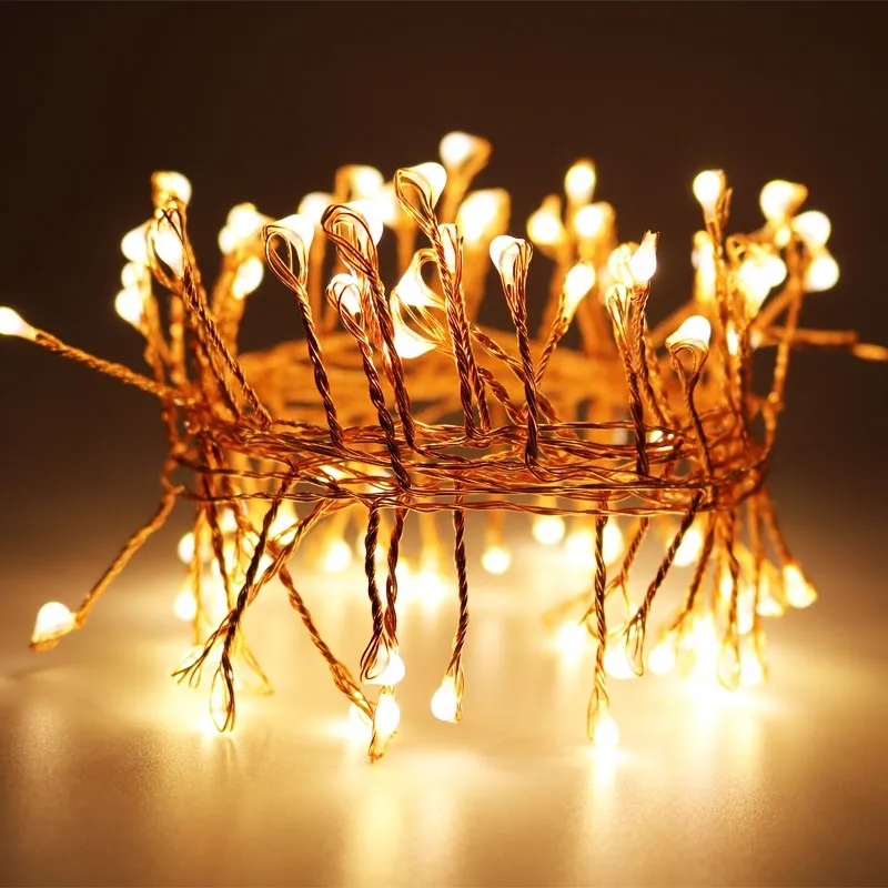 copper cluster string lights