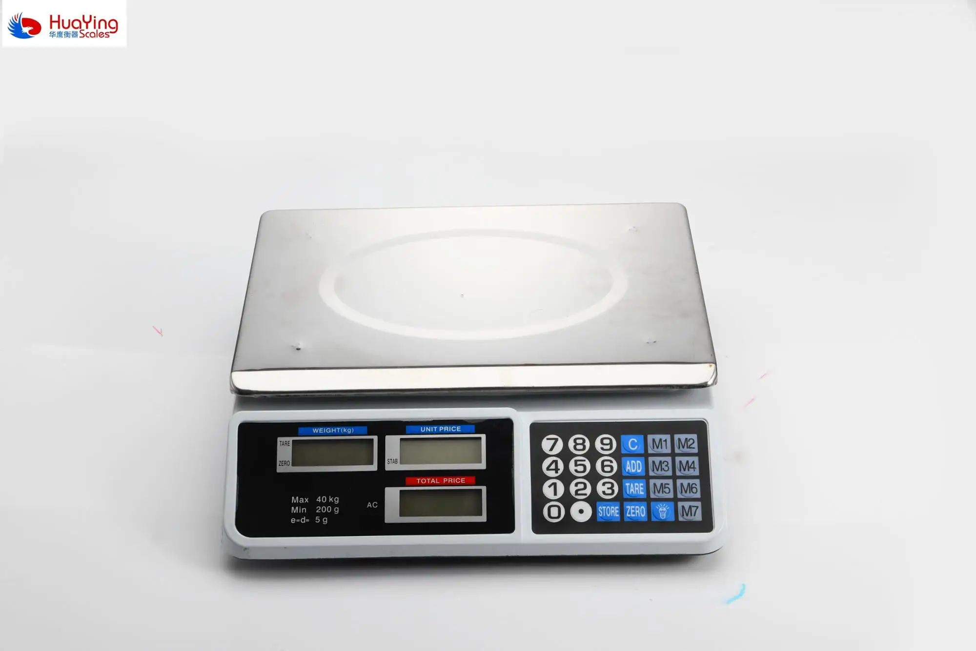 Digital Vegetable Scale Price Computing Scale Food Shop Weight 40kg/5g 
