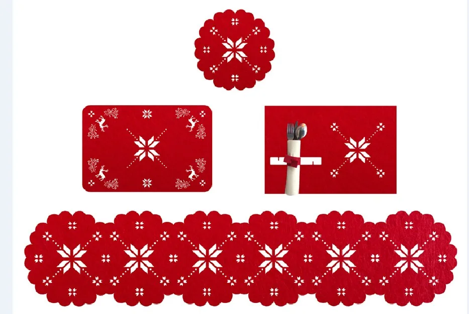 (xm1820f)promotion Felt Placemat For Christmas Table Decoration Buy Felt Placemat,Christmas