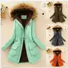 walson best seller Warm Long Coat Fur Collar Hooded Jacket Slim Winter Parka Outwear Coats