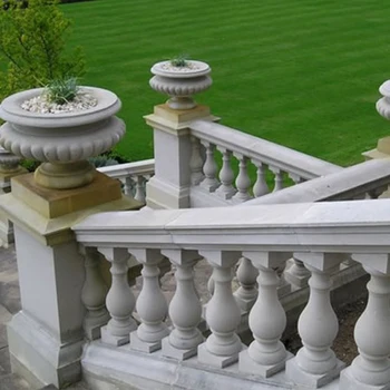 Antique Garden Decor Hand Carving White Stone Marble Balustrade - Buy