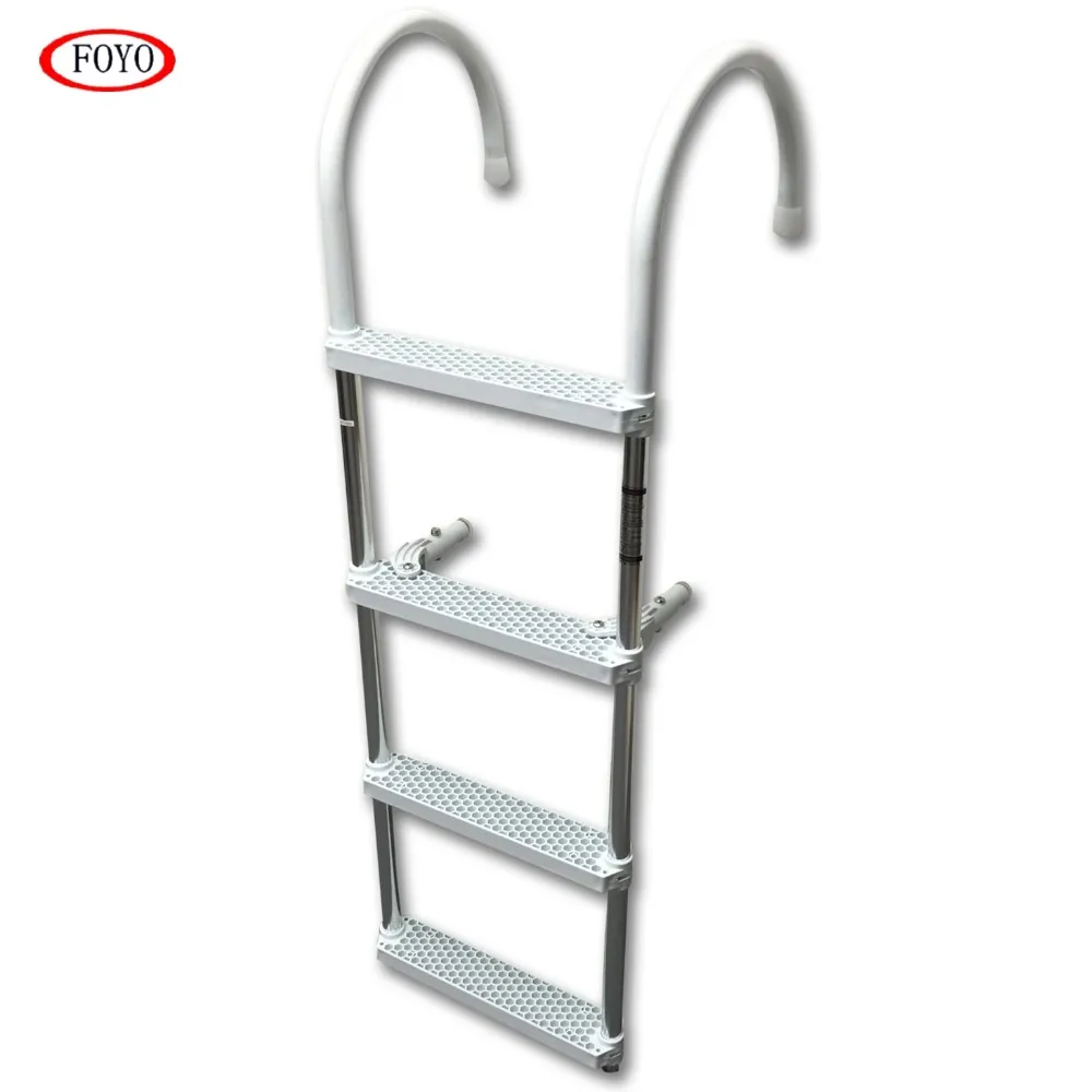 Marine Stainless Steel Adjustable Platform Telescopic Boat Boarding Ladder Buy Adjustable