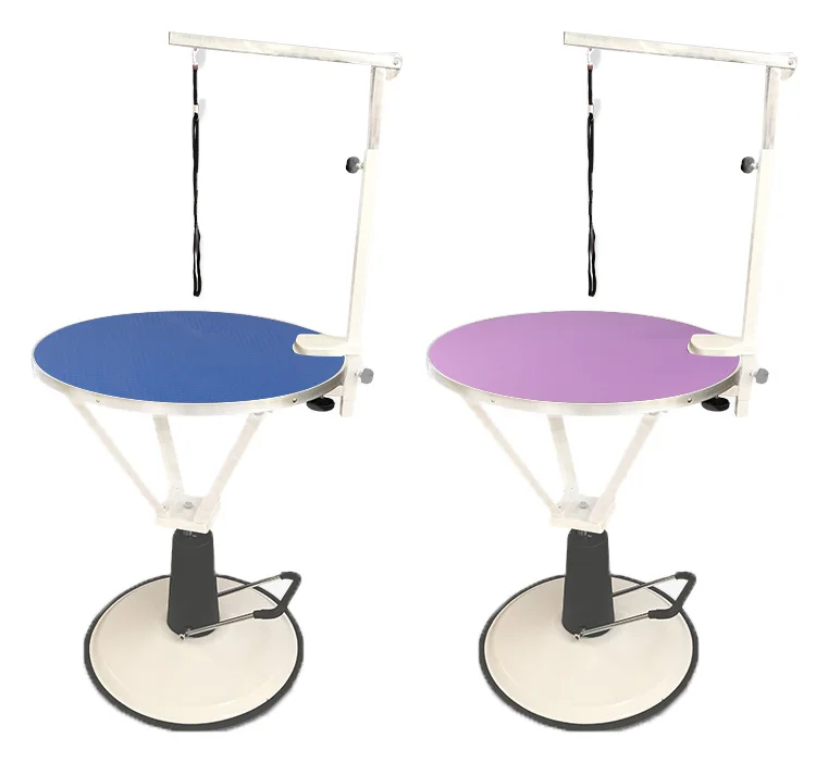 Round  Hydraulic Lifting Adjustable Height Freely Rotatable Dog Grooming Table