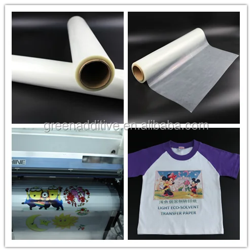 Light-colored Eco-solvent Heat Transfer Printing Paper PET PU based/PET eco-solvent heat transfer printing paper