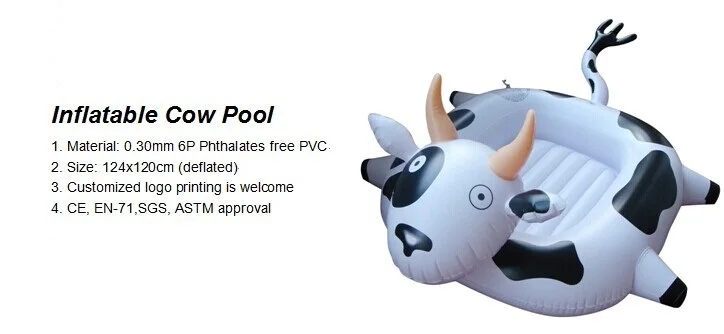 inflatable cow pool float