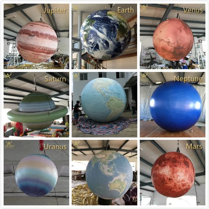 9 Planet Inflatable Mars Balloon - Customized Jupiter Lighting