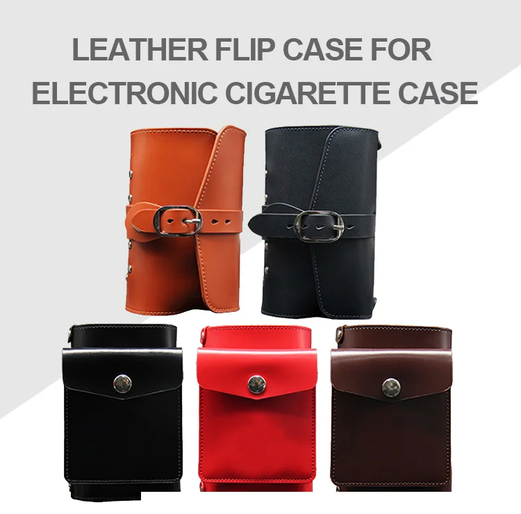 Factory Supply Portable Real Leather Protective Pouch Flip Pu