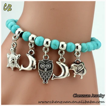 Latest New Arrival Turquoise Chunky Bracelet Genuine Stone Latest New Arrival Turquoise Chunky Bracelet Genuine Stone Natural Stretch Bracelets