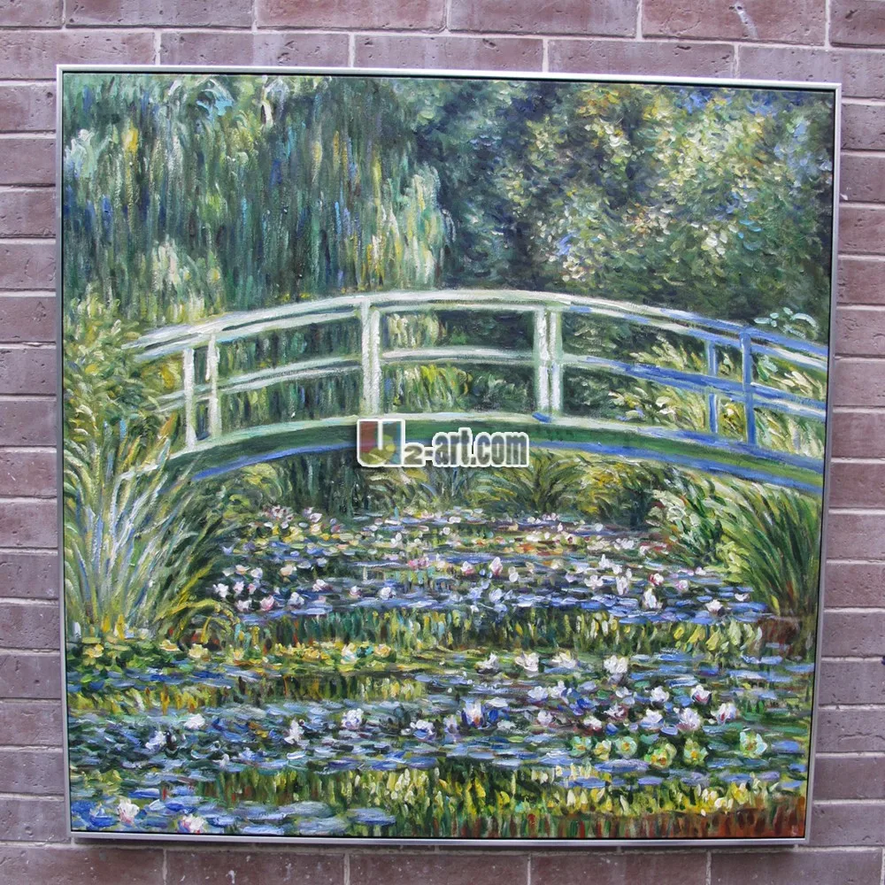 Air Bunga Lili Dan Jembatan Jepang Oleh Claude Monet Oil Painting