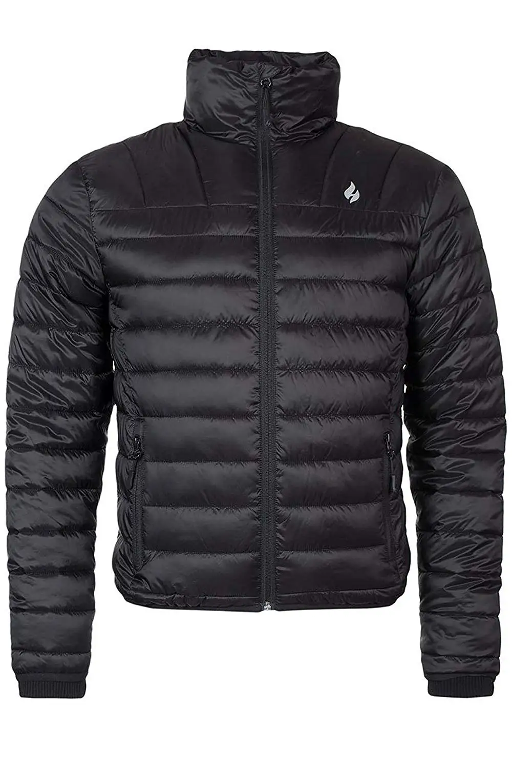 ZXFHZS Mens Solid Zipper Stand Collar Ultra Lightweight Down Jacket Coat