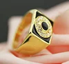 Korean sand gold male 4 gram Brass plated real No faded gold finger ring design for man