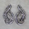 Hot in Dubai Wholesale Lead and Nickel free Brass CZ Embellished Bridal Jewelry Luxury Earrings BJE3432