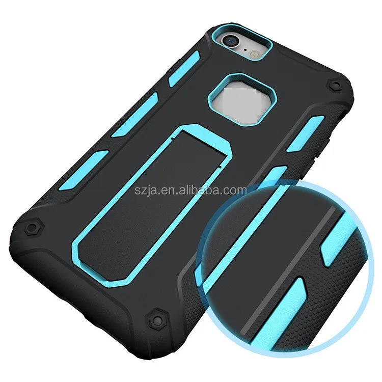 2 in 1 hard case for apple mobile phone 4.7 inch mobile phone case for apple iphone 7 case with Angle adjustable bracket