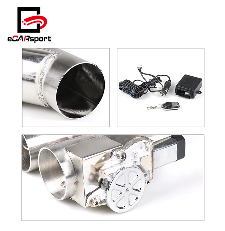 Ecarsport 2.5" 3" Electric Exhaust Cutout Kit Y Pipe With Dual Valve