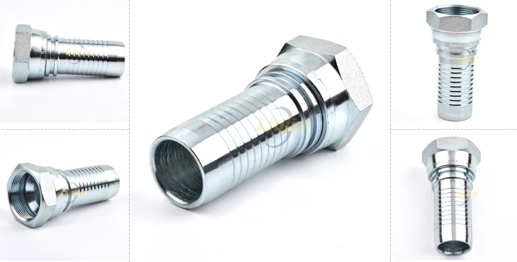Great durability SAE JIC braided hose fitting hydraulic fittings sale