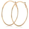 Hot Sale Hoop Brincos 40mm 60mm 80mm 100mm Big Smooth Circle Basketball Loop Earrings