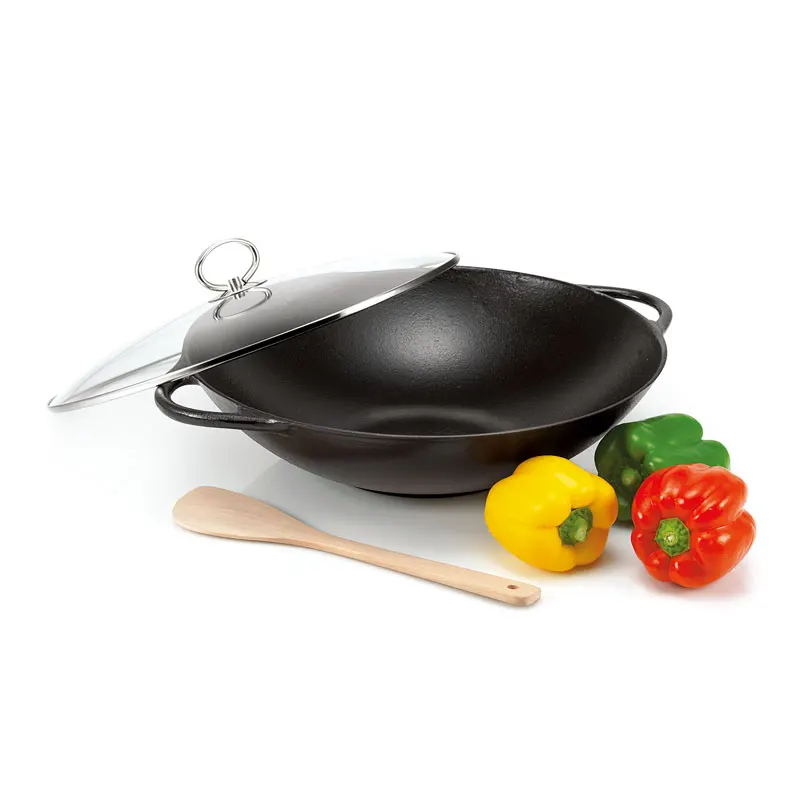 High Quality Cast Iron Chinese Wok With Lid Buy Chinese Wok With Lid,Cast Iron Chinese Wok
